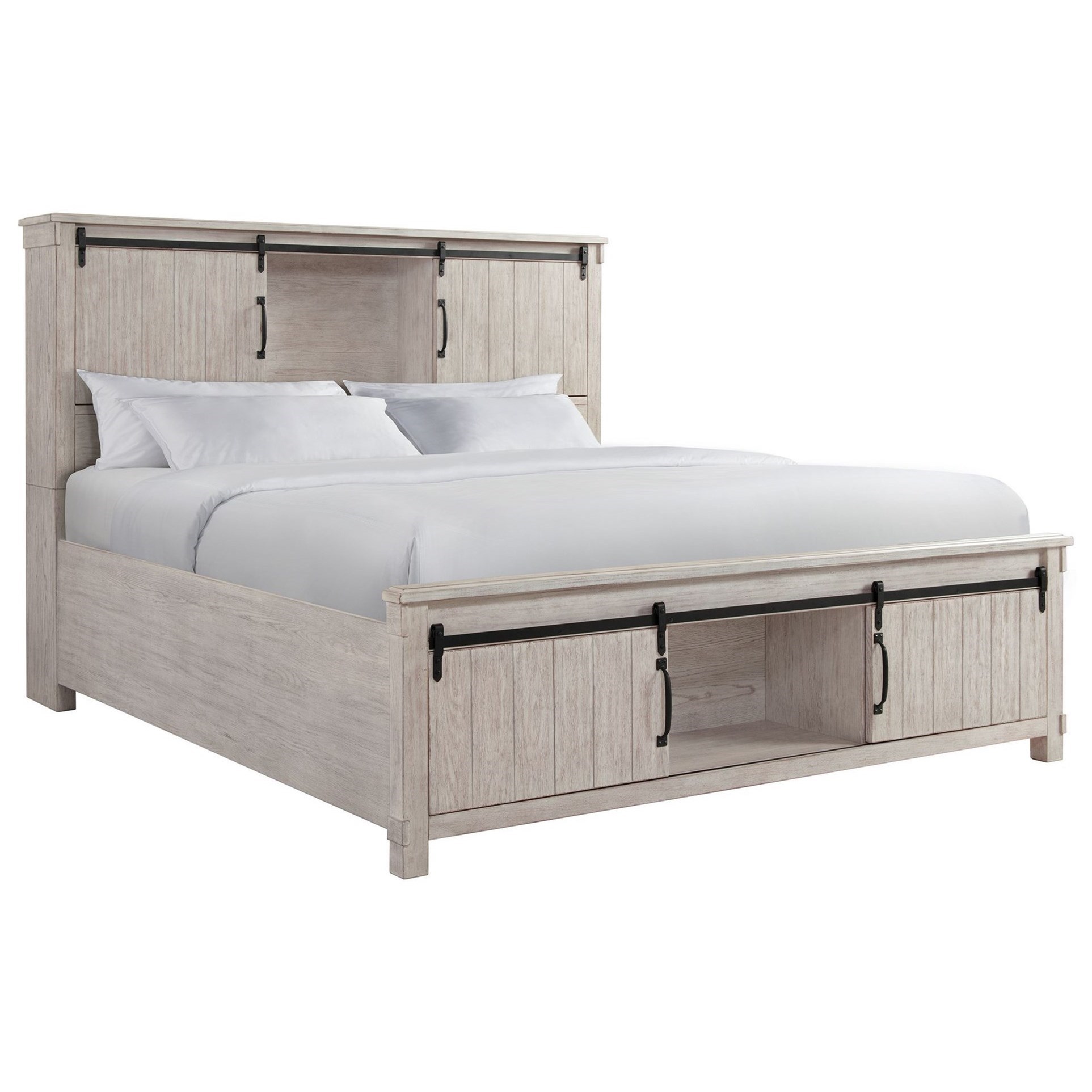 Elements International Scott 373670K Modern Farmhouse King Bed with